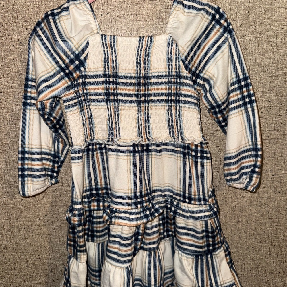 Plaid Long Sleeve Dress